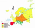 Mapa de regiones naturales de Europa - Mapa de Europa