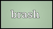 Brash Meaning - YouTube