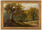 George Turner (British, 1841-1910) "Under the Oaks in Derbyshire ...