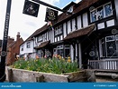 Historic Half Timbered Tudor Pub Called The Queen`s Head, In Pinner ...