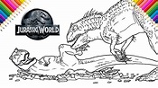 T-Rex vs Indominus-Rex Drawing and Coloring | Jurassic World - YouTube