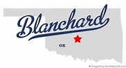 Map of Blanchard, OK, Oklahoma