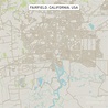 Fairfield California US City Street Map Digital Art by Frank Ramspott ...