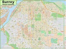 Large detailed map of Surrey - Ontheworldmap.com