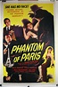 PHANTOM OF PARIS, Edgar Allen Poe Original Movie Poster