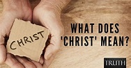 What does 'Christ' mean?