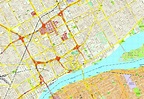 Detroit map. Eps Illustrator Vector City Maps USA America. Eps ...