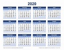 2020 Calendar Templates and Images