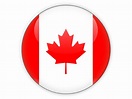 Round icon. Illustration of flag of Canada