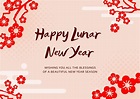 Pink and Red Floral Lunar New Year Card - Templates by Canva
