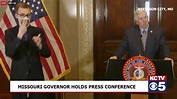 Missouri governor holds press conference - YouTube