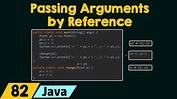 Passing Arguments by Reference in Java - YouTube