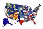 Free U.S (United State) Flag Maps