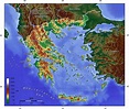 Carta geografica della Grecia: topografia e caratteristiche fisiche ...