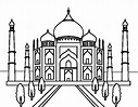 Dibujo de El Taj Mahal para Colorear - Dibujos.net
