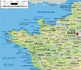 Map of north west France - Map of France north west (Western Europe ...