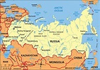 Map of Russia regions: political and state map of Russia