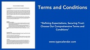 Free Printable Terms And Conditions Templates [PDF, Word] Simple