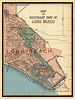 Long Beach map - Vintage map - Decorative map of Long Beach - 16 x 21 ...
