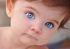 Cute Little Baby Blue Eyes Closeup Portrait - The Pulse