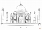 Dibujo de Palacio del Taj Mahal para colorear | Dibujos para colorear ...