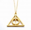 Gold Deathly Hallows Symbol . Necklace by MerelaniDesigns on Etsy