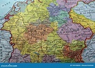 Ancient Map of Germany in the Times of the Hohenstaufen Empire Stock ...