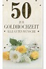 Glückwunschkarte goldene Hochzeit Blumenstrauß