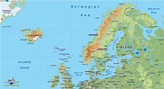 Map of Northern Europe (General Map / Region of the World) | Welt-Atlas.de
