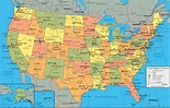 Mapa completo dos Estados Unidos da América (EUA)