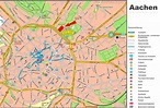 Touristischer stadtplan von Aachen