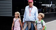 Niki Lauda with his children Mia and Max