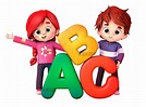 Children with ABC letters | Diseños de dibujo, Abc, Salón de clase