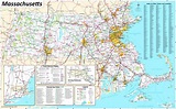 Large Detailed Map of Massachusetts With Cities and Towns