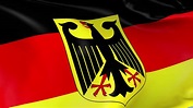 Germany Coat of Arms Waving Flag Background Loop Motion Background ...