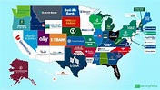 Here is the biggest bank in every state | Commerce bank, Map, Big
