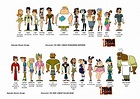 an image of cartoon characters in different poses and sizes, all with ...