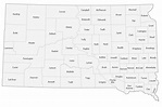 Map of South Dakota - Cities and Roads - GIS Geography