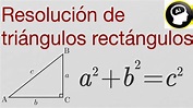 Teorema de Pitágoras, Resolución de triángulos rectángulos - YouTube