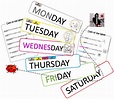 Affichage Days of the Week | Date anglais, Anglais cm1 et Les jours en ...