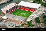 Aerial shot of Nottingham Forest Football Club Stadium, Nottinghamshire ...
