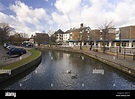 the River Thet in Thetford town centre, Norfolk, UK Stock Photo ...