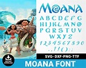 Moana Font-Alphabet SVG - SvgForCrafters | Free & Premium SVG Cut Files