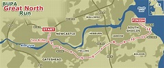 BBC - Tyne - Great North Run Map