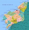 Mapa de la Provincia de La Coruña - Tamaño completo