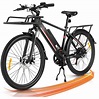 26" 350W Electric Mountain Bicycle Commuter Cargo E-Bike for Adults ...