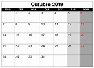 Calendário Outubro 2019 Imprimir Editável Grátis | Nosovia.com