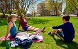 Colgate Students Enjoy a Study Break on the Quad
