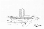National Congress designed by Oscar Niemeyer @ Brasilia, Brazil ...
