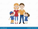 Vector De Iconos Papi Mamá Y Niños Ilustración del Vector - Ilustración ...